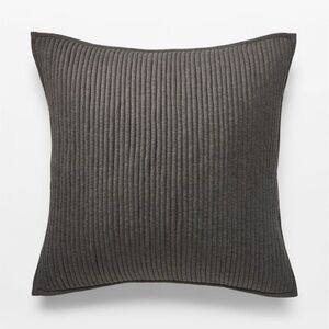CB2 Charcoal Ribbed Cushion